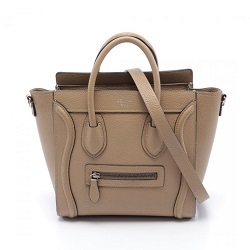 ブランド品 画像 セリーヌ CELINE ハンドバッグ 2WAY ラゲージ ナノショッパー ベージュ