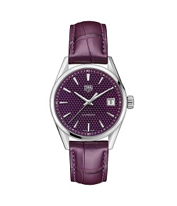 腕時計 画像 タグホイヤー TAG HEUER カレラレディ クォーツ パープル シルバー