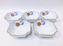 食器 画像 深川製磁 小鉢5客セット 有田焼 丸紋松竹梅