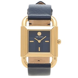 時計 画像 腕時計 レディース トリーバーチ TORY BURCH フィップス ネイビー ゴールド 美品
