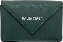 ブランド品 画像 バレンシアガ BALENCIAGA ミニウォレット レザー グリーン