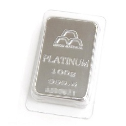 プラチナ製品 画像 Pt1000 純プラチナ インゴット 100g 日本マテリアル プラチナバー