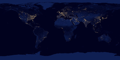 夜の地球 高解像度画像をnasaが公開 星空つづり