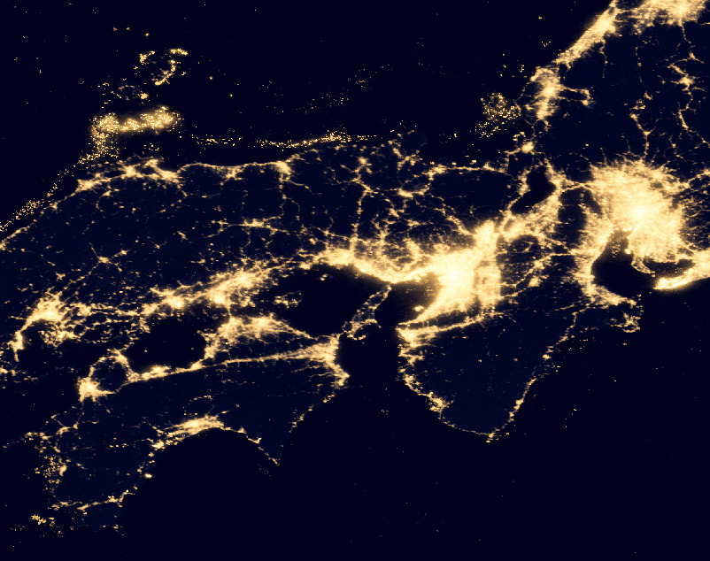 夜の地球 高解像度画像をnasaが公開 星空つづり