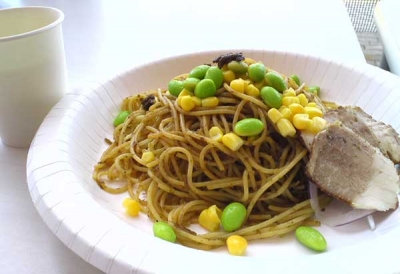 いずも八山椒のジャコのりパスタ