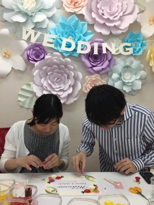 NKcraftオーダーメイドウェルカムボード結婚式披露宴ペーパークイリング菊地七夢サンクスボード両親贈呈用ギフト手作り教室プライベートレッスン