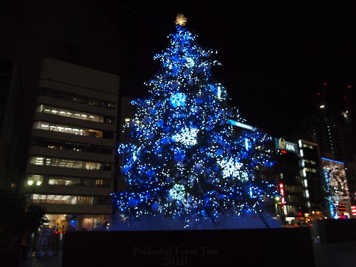 プルデンシャル・タワーのクリスマス・ツリー