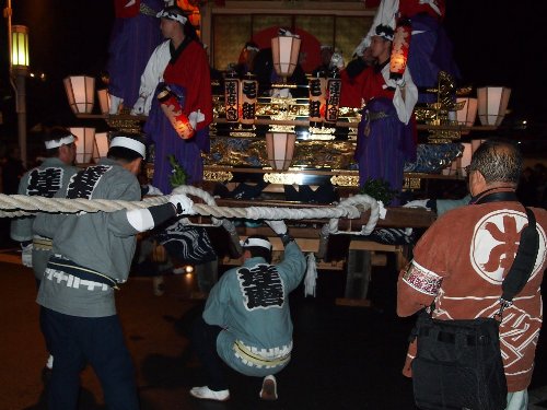 秩父祭りの笠鉾と屋台