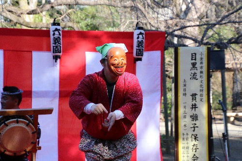 目黒流貫井囃子保存会のお囃子と獅子舞