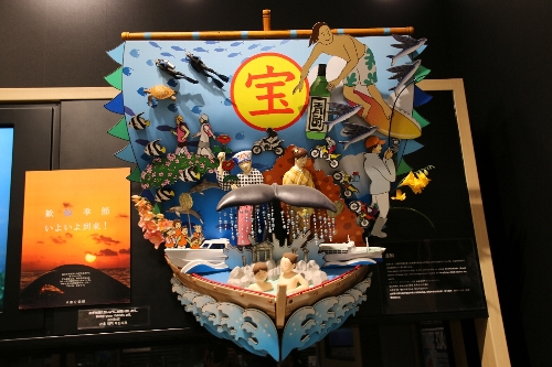 中野区のコーナーでは高円寺の阿波踊りや仏像