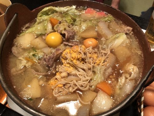 湯島梅園の鴨鍋の食べごろ
