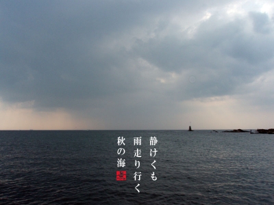 海を走る雨