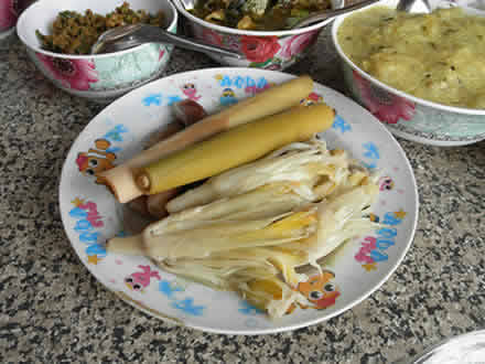 白い花のご飯