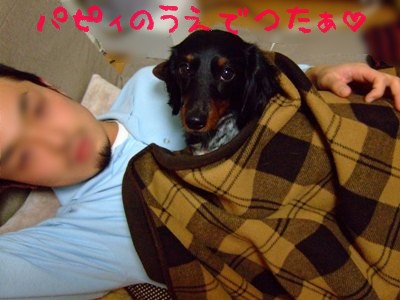 正解はパピィの上でしたぁ。