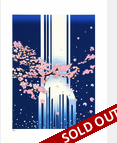 滝と桜