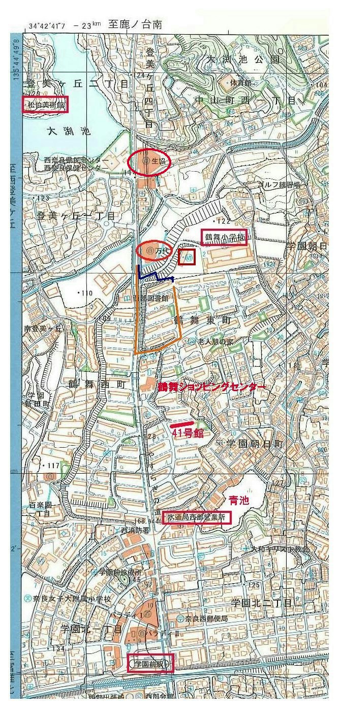 おばさんショートカット関連地図