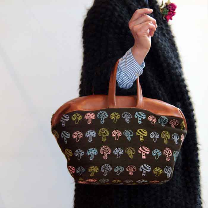 mina perhonen polka muffin bag M brown | Lin total fashion place blog