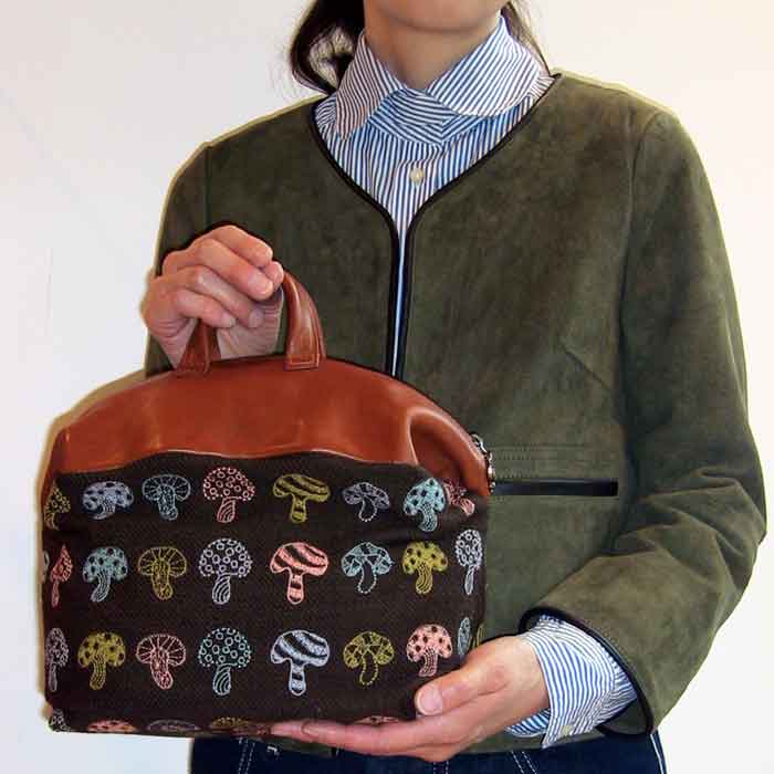 mina perhonen polka muffin bag S brown | Lin total fashion place blog