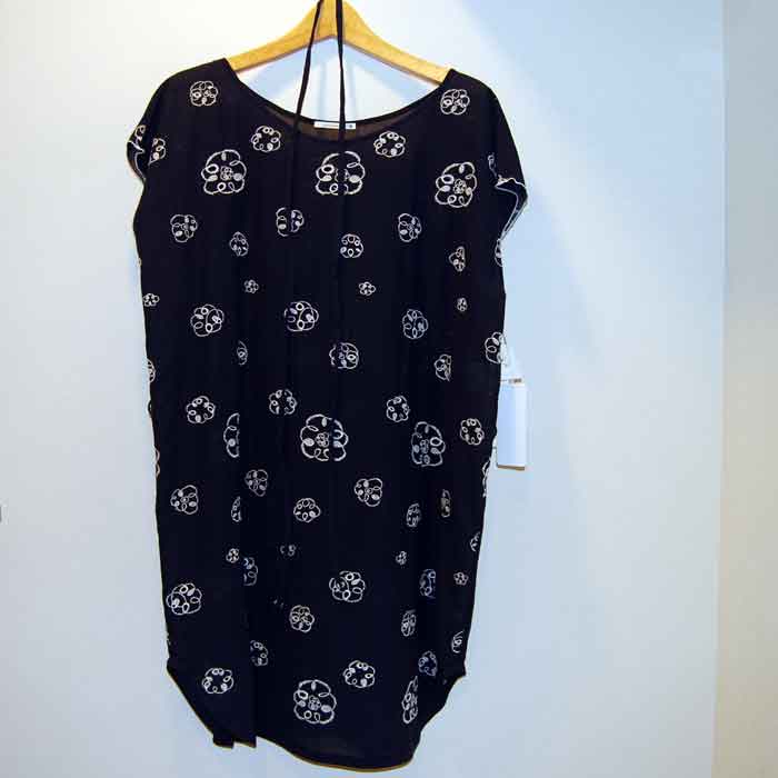 mina perhonen pop cornチュニックワンピースnavy | Lin total
