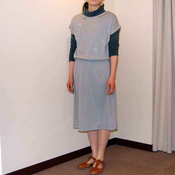 mina perhonen choucho ニットワンピース gray | Lin total fashion 