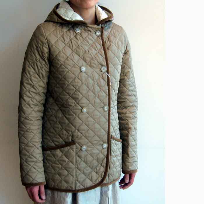 Traditional Weatherwear ウールキルティングフードコート