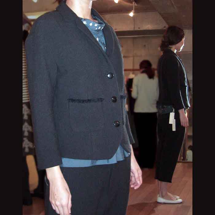 mina perhonen cliff ジャケット navy | Lin total fashion place blog