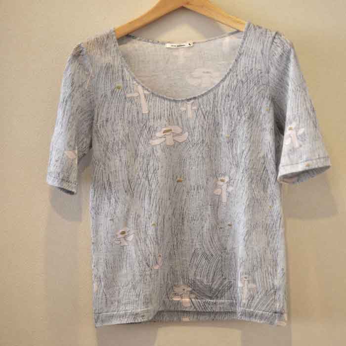 mina perhonen day break半袖カットソーblue | Lin total fashion 