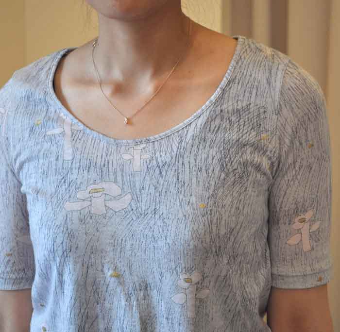 mina perhonen day break半袖カットソーblue | Lin total fashion 