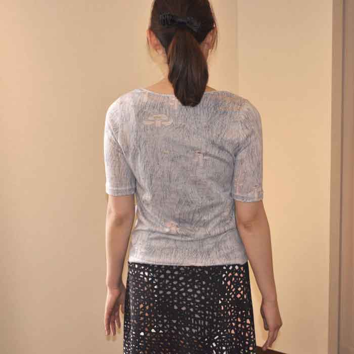 mina perhonen day break半袖カットソーblue | Lin total fashion 