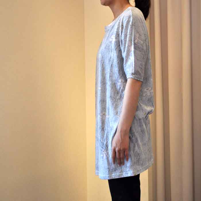 ミナペルホネン　チュニック mina perhonen day break チュニックカットソー blue | Lin