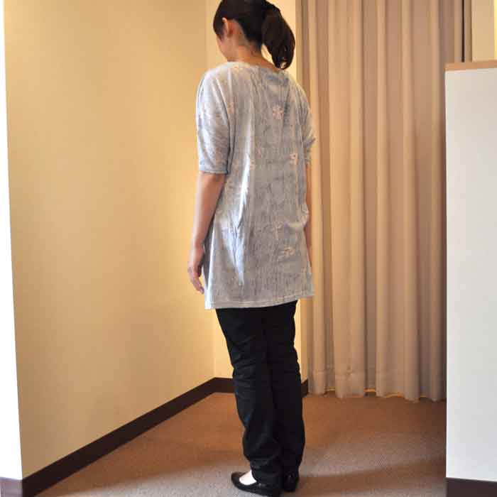 mina perhonen day break チュニックカットソー blue | Lin