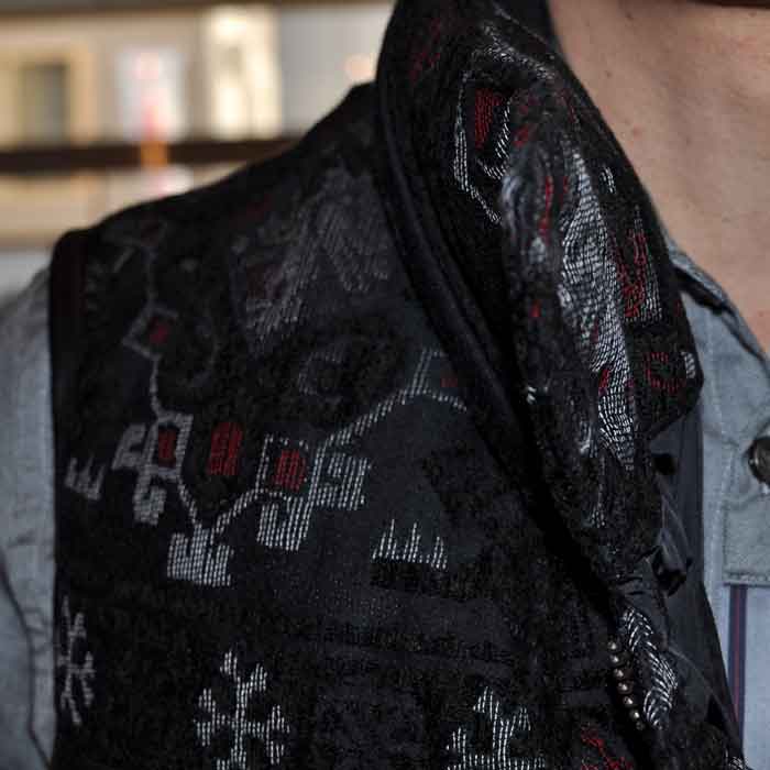 ミハラヤスヒロゴブラン織りダウンベストBLACK | Lin total fashion 