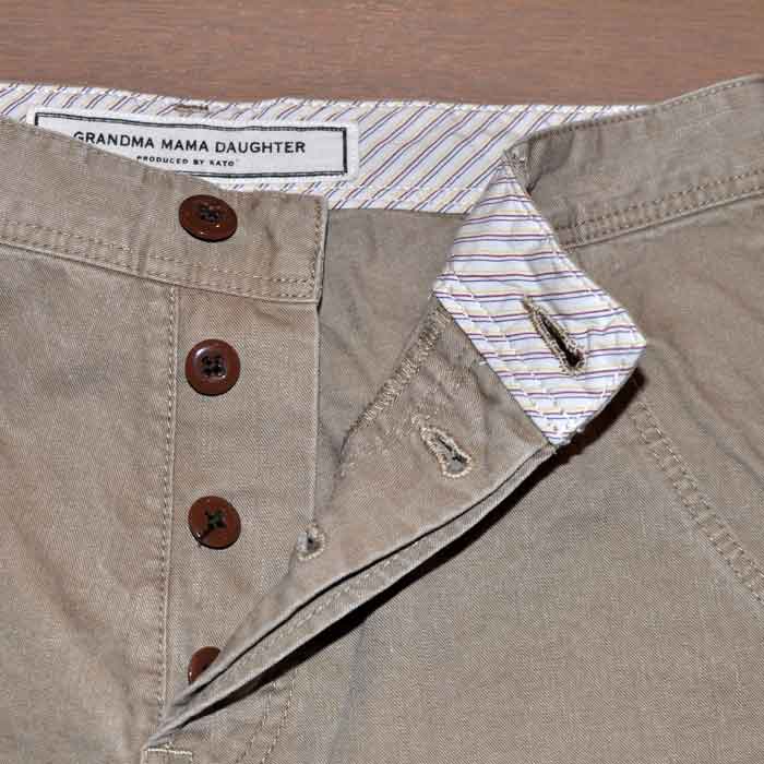 GRANDMA MAMA DAUGHTER [KATO'] FRENCH WORK PANTS BEIGE