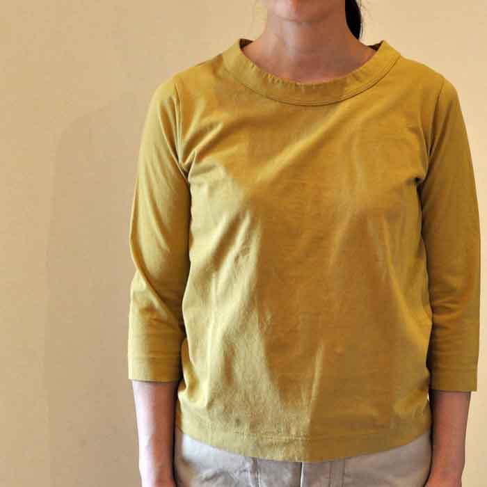 homspunホームスパン七分袖Tシャツカラシ | Lin total fashion place blog