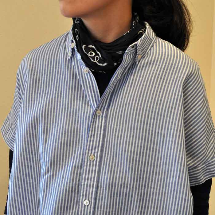 GRANDMA MAMA DAUGHTER [KATO'] DROP SHOULDER BD SHIRT LONDON STRIPE