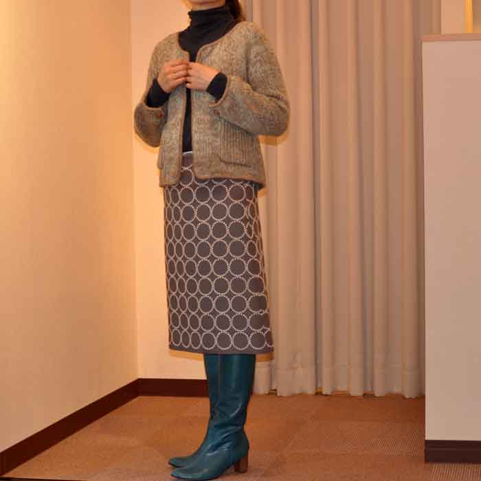 ミナペルホネン tambourine 台形スカート gray | Lin total fashion