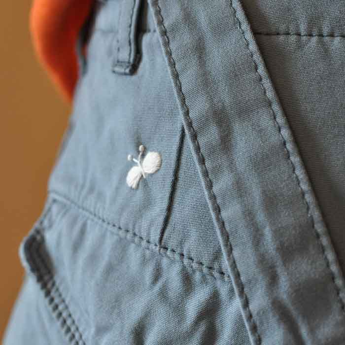 ミナペルホネン　ワークパンツ ミナペルホネン work ワークパンツ blue | Lin total fashion