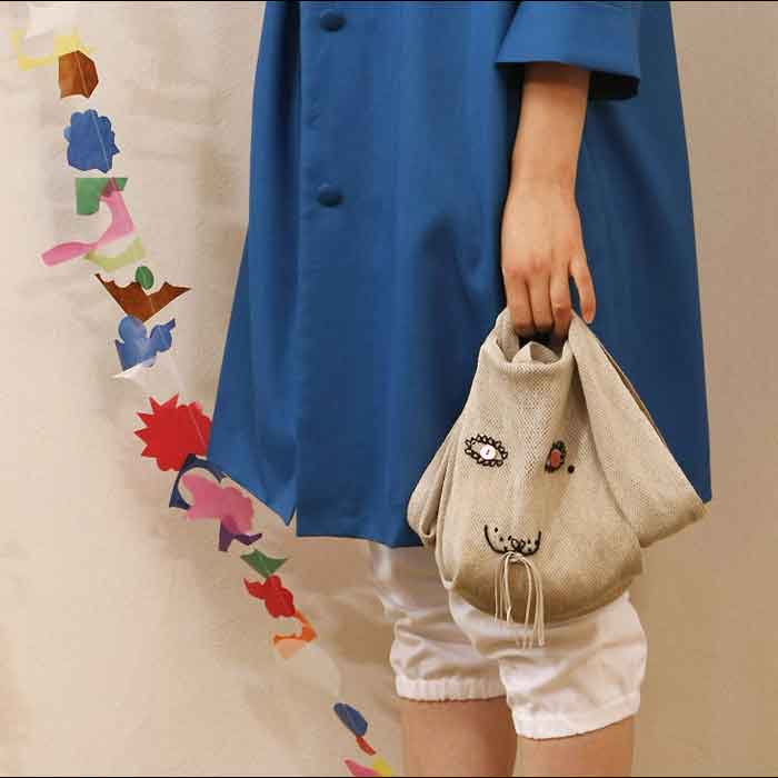 ミナペルホネン　usa bag ウサバッグ大　グリーン