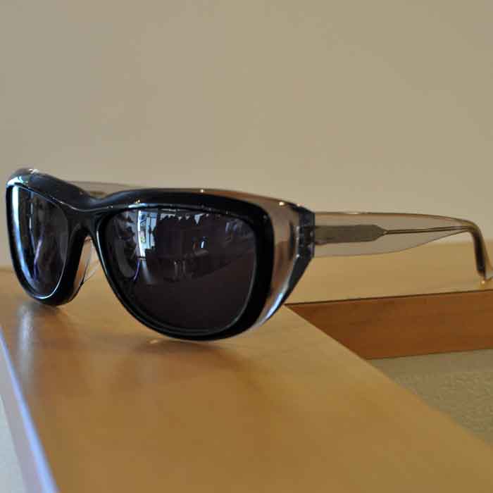 husam el odeh×MIHARAYASUHIRO FLOATING EYE サングラス BLACK/BLACK