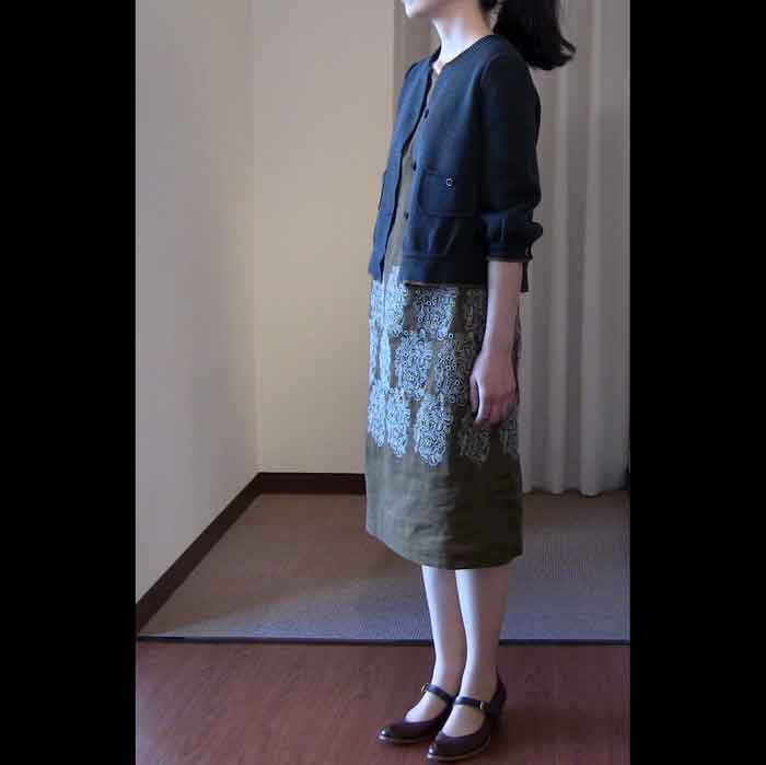 ミナペルホネンnostalgiaニットジャケットcharcoal | Lin total fashion place blog