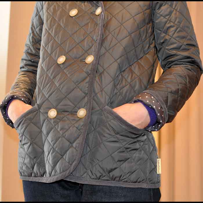 TRADITIONAL WEATHERWEAR աɥɥåȥƥ󥰥֥른㥱å gray dot