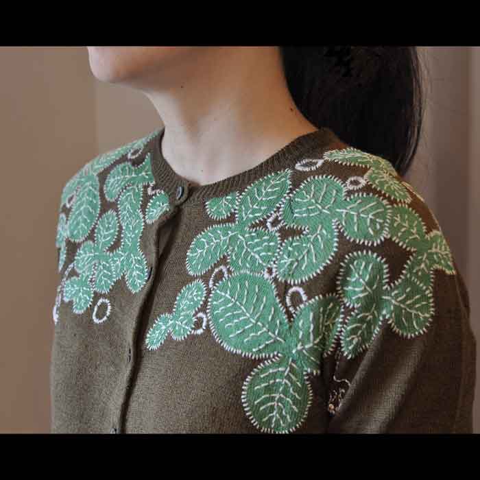 ミナペルホネンsometimes lucky カーディガン khaki | Lin total