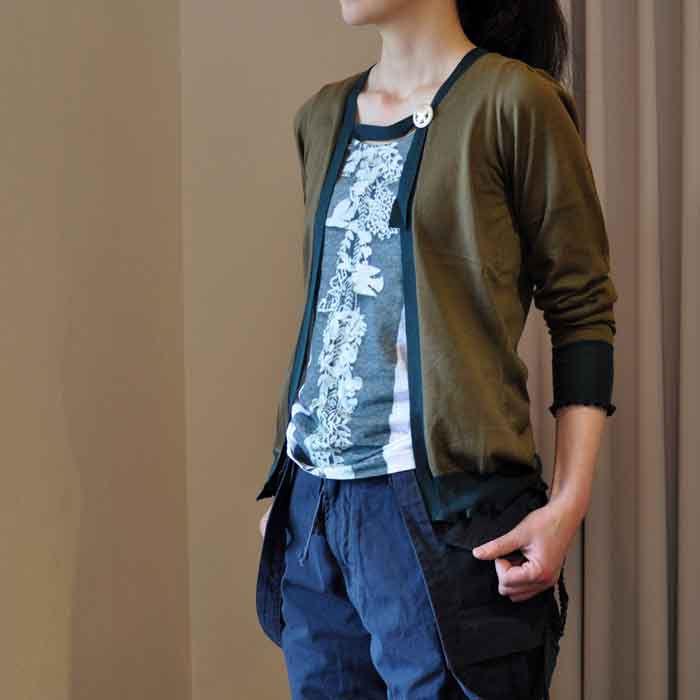 ミナペルホネンmorris カーディガン khaki | Lin total fashion place blog