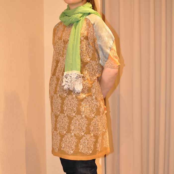 ミナペルホネンsometimes lucky チュールチュニックOP beige | Lin 