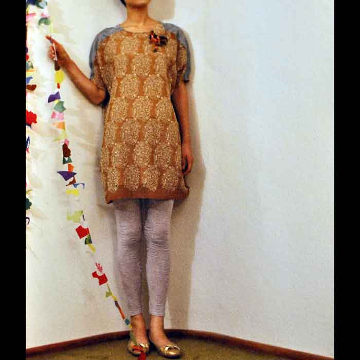 ミナペルホネンsometimes lucky チュールチュニックOP beige | Lin 