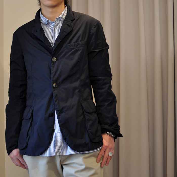 kemit [ケミット]高密度コットン製品染めジャケット navy | Lin total 