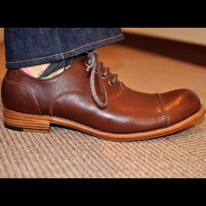 ショセメンズバケッタレザーストレートチップD.BROWN | Lin