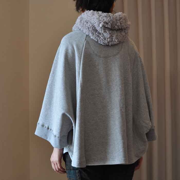 ara・ara[アラアラ]フードボアスウェットポンチョgray | Lin total 