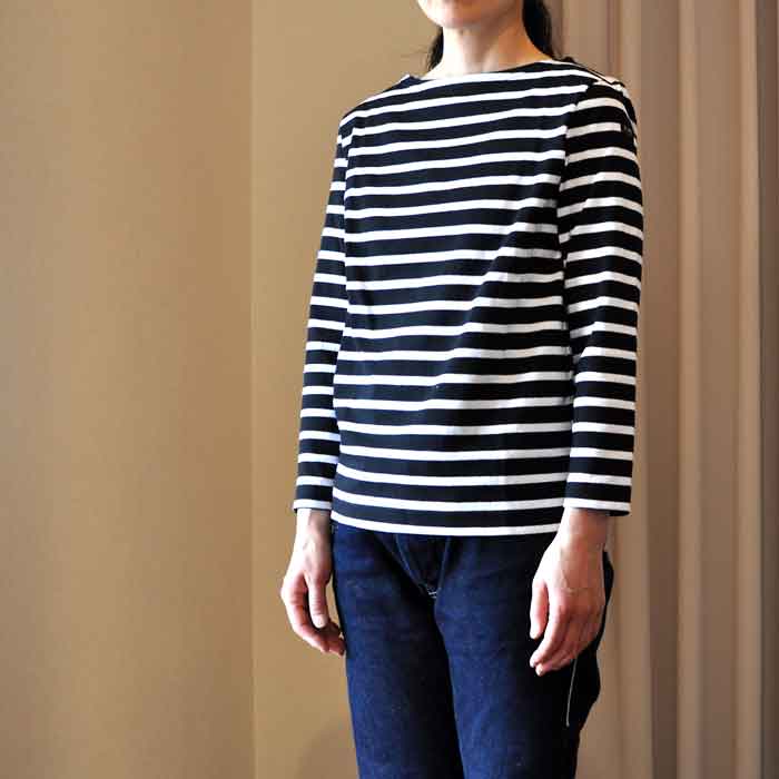 Le minorマリンボーダーカットソーBLK/WHT