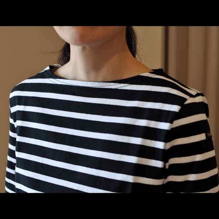 Le minorマリンボーダーカットソーBLK/WHT